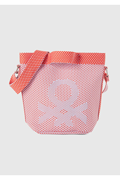 United Colors of Benetton Kadın Lila Önü Logo İşlemeli Örgü Motifli Ayarlanab...