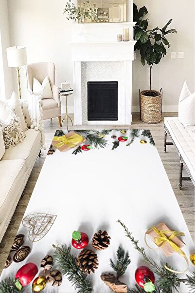 MOTTO HALI Modern Verona Kaymaz Deri Tabanlı Yıkanabilir Antibakteriyel Dijit...