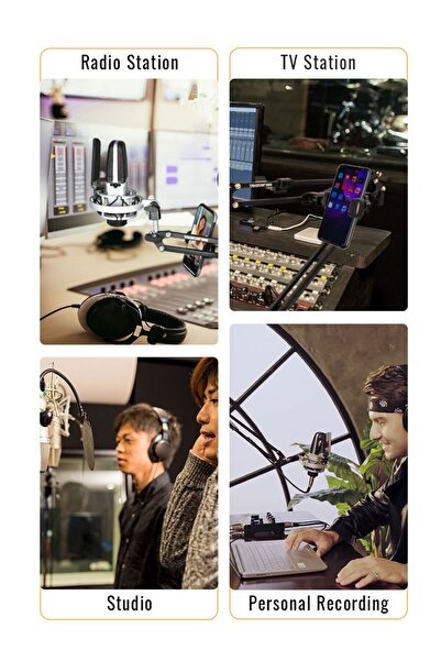 TakStar St-7 Canlı Yayınlar Için Mikrofon Ve Telefon Tutucu Boom Kolu Ve Mikrofon Standı (MİC ARM)