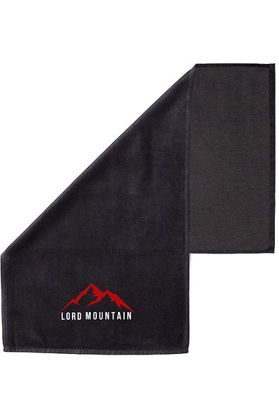 Lord Mountain Sports Towel, Fitness Towel, Training Towel, 100% Cotton Towel, 90x50 Cm Black