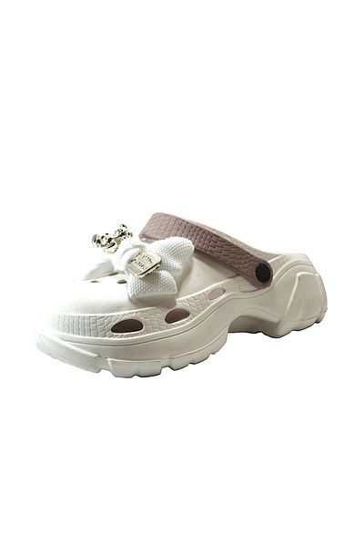 Onlo Ayakkabı SNX.0166 Beige Pink Brown High-Sole Closed Women's Slippers