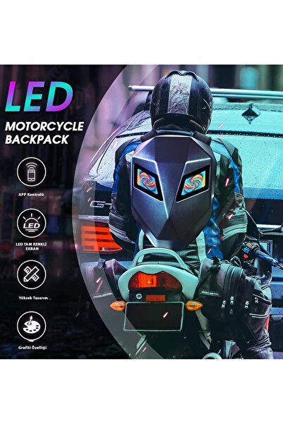 TECHNOMEN Motorsiklet/Bisiklet LED ekran akıllı çanta lokomotif  sırt çantası...