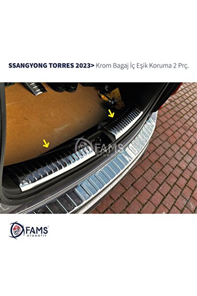 Leonacs Fams Otomotiv Ssangyong Torres 2023> Bagaj Iç Eşik Koruma 2 Prç, P,çelik