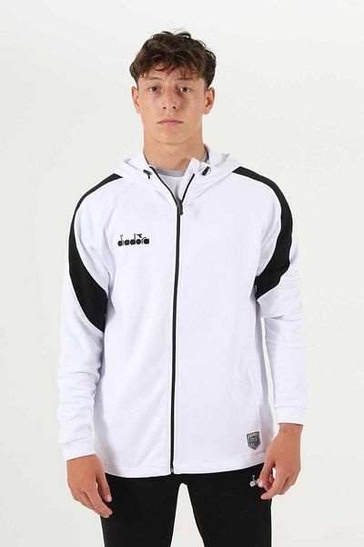 Diadora Φούτερ Camping Saturn με λευκή κουκούλα - Μονό τοπ