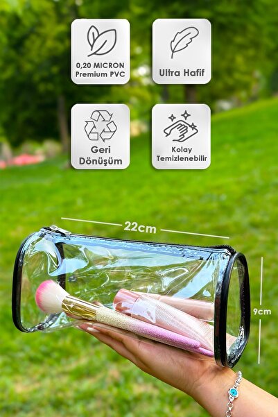 altıparmak Şeffaf Seyahat Makyaj Kozmetik Çantası - Valiz Içi Düzenleyici Organizer Çanta