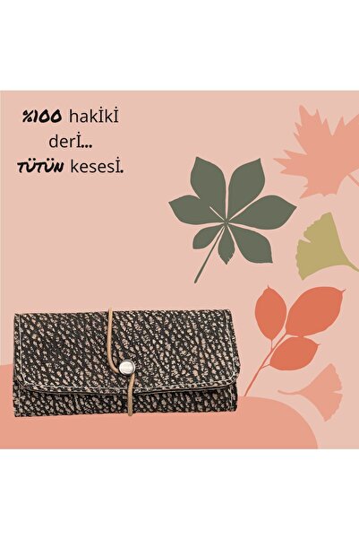 TULEİ Hakiki deri tütün cüzdanı, tütün kesesi, tütün cüzdanı