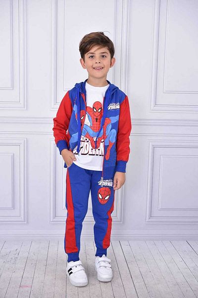 My Kids Wear بدلة ولادي ثلاثية من القطن الممشط - كم طويل