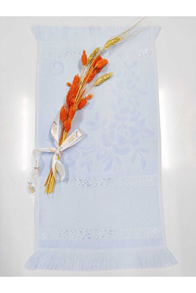 sarra Prosop cu franjuri etaminat 30x50 - Baby Blue