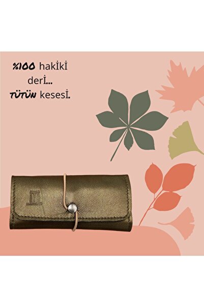 TULEİ Hakiki deri tütün cüzdanı, tütün saklama kesesi