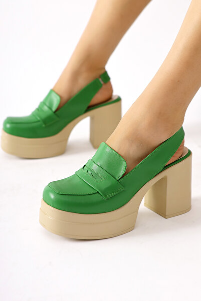 Limoya Neval Green Platform Heel Low-Cut Women's Casual Shoes Opportunity Product