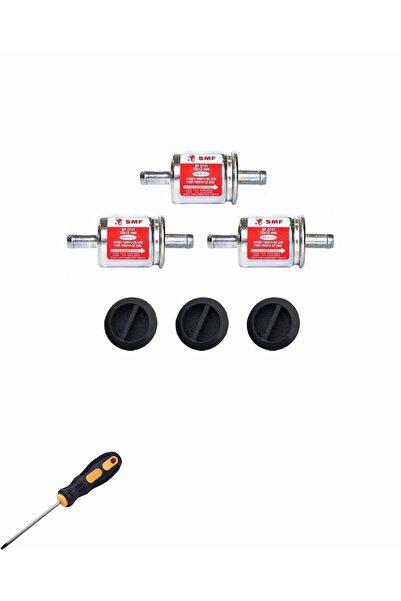 SMF Atiker-akl-tartarini-cangas-vikars-Uyumlu Gaz Filtresi 12-12mm 3 ADET+KAPAK(TORNAVİDA HEDİYE)