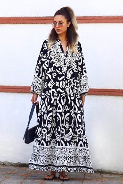 Ritnice Prive Kadın Lias Siyah Katleya Uzun Elbise