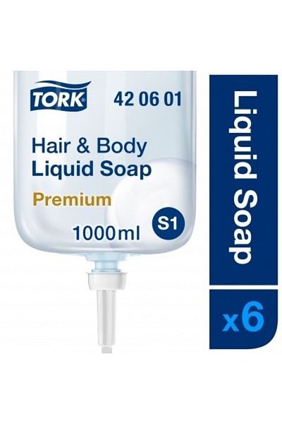 TORK Hair&Body Liquid Soap Premium 1L*6 //420601