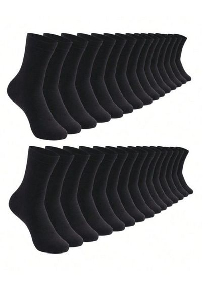 MY MENORA SOCKS Черни обикновени чорапи ASKER - Комплект от 12 чифта