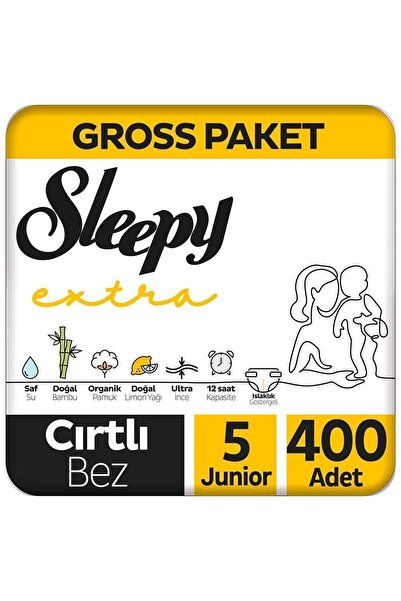 Sleepy Extra Günlük Aktivite Gross Paket Bebek Bezi 5 Numara Junior 400 Adet