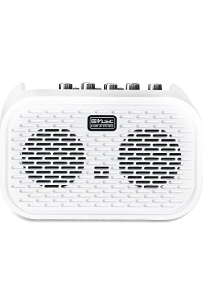 Coolmusic Unique Mini Beyaz Şarjlı Bluetooth Gitar Amfisi