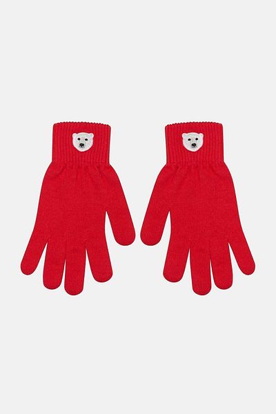 WWF Market Polar Bear Gloves - Red