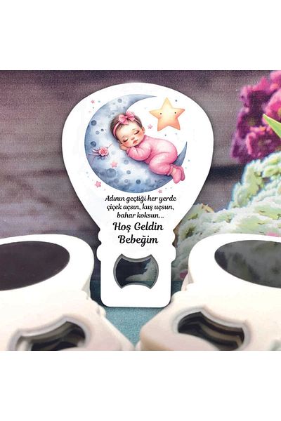 Ege ajans 10 Pieces Baby OpenerMagnets- on the Moon with Card and Gelatin