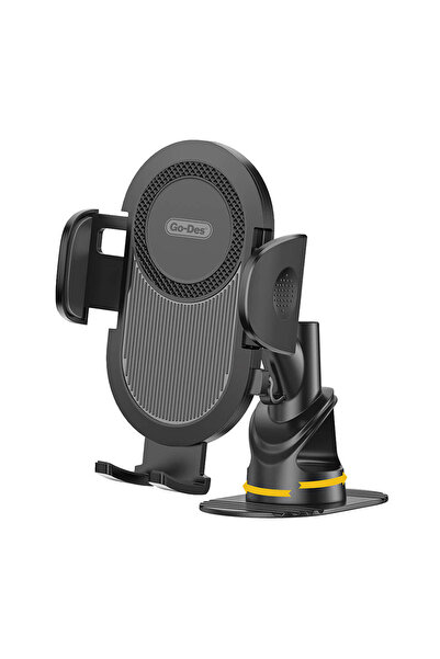 Go-Des 360° Dönebilen Vantuzlu Tasarım Araç Telefon Tutucu Go Des GD-HD642 Siyah