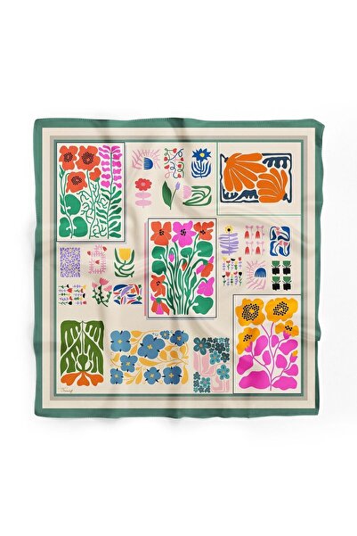 D scarf Kadın Desenli Fular Bandana