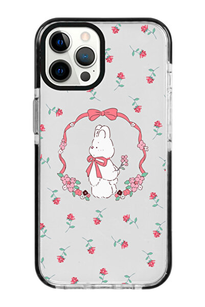 shoptocase Iphone 12/12 PRO Uyumlu Kurdele Bear Desenli Kenar Korumalı Impact...