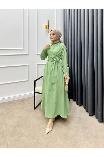 bezenstore Cotton Dress - Front Tie