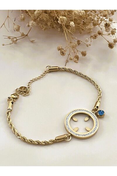 Farah Butik Stainless Steel and Zircon Stone Quadrant Bracelet - Gift Women's...