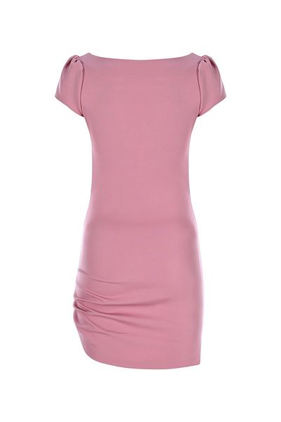 Stilsi Μίνι φόρεμα Pink Draped - Γυναικείο, κοντομάνικο, λαιμόκοψη