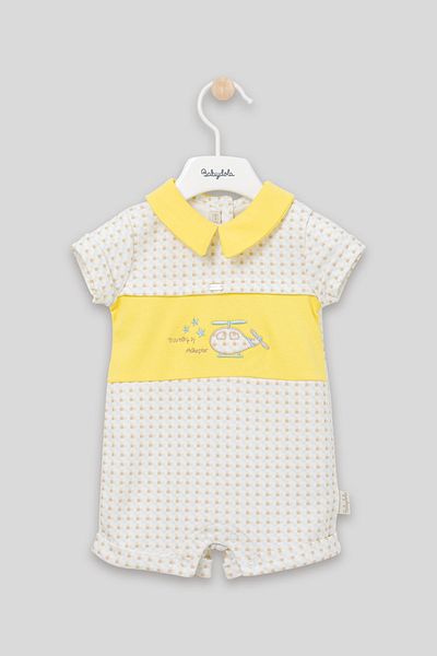 Babydola Helicopter Printed Collar Basic Holiday Unisex Jumpsuit 13012