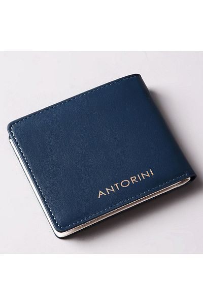 ANTORINI Ανδρικό πορτοφόλι Berluti από γνήσιο δέρμα με τσέπη για νομίσματα Made in Italy - Θήκη για κάρτες