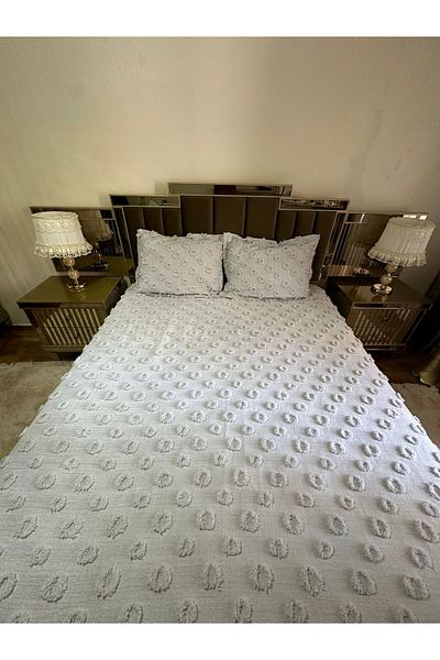 ÖZDEM HOME Pompon 3-Piece Set Bedspread - Double