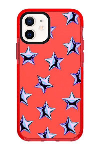 shoptocase Iphone 11 Uyumlu Yıldızlar Desenli Kenar Korumalı Impact Telefon K...