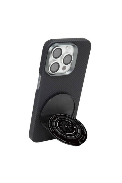 WIWU B2 Magnetik Özellikli Keep Passion Tasarımlı Ring Stand Siyah