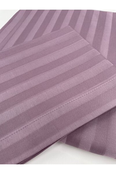 LUFA HOME Striped Cotton Satin Bed Sheet Set