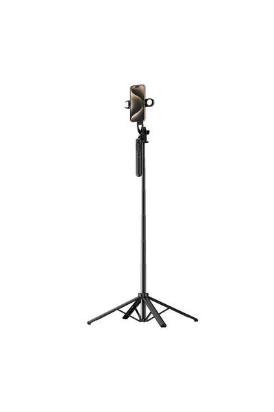 WIWU Canlı Yayın Dolgu Işıklı Teleskopik Tripod ve Selfie Çubuğu Wiwu Wi-SE01...