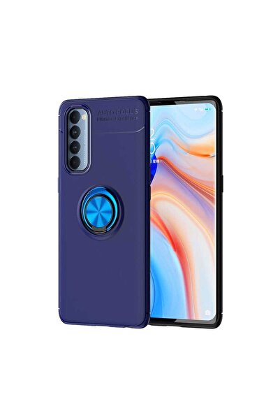 Anka Cep Cep Telefonu Aksesuarları Oppo Reno 4 Pro 4G Kılıf Ravel Yüzüklü Sta...
