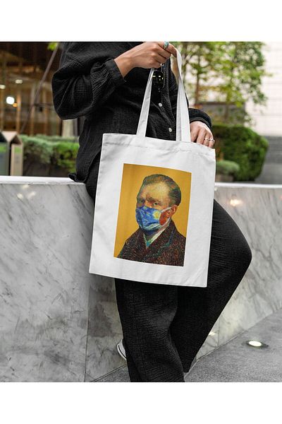 daystore Van Gogh Portrait - Starry Night Mask (STARRY NIGHT MASQUE) Υφασμάτινη τσάντα