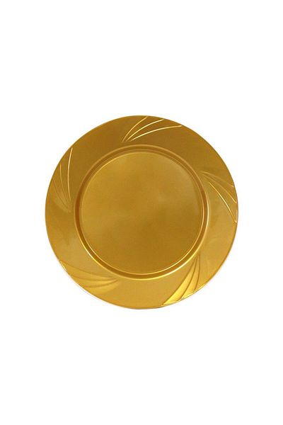 Parti Adresi Luxury Plastic Mica Plate 6 Pieces 23 Cm Gold