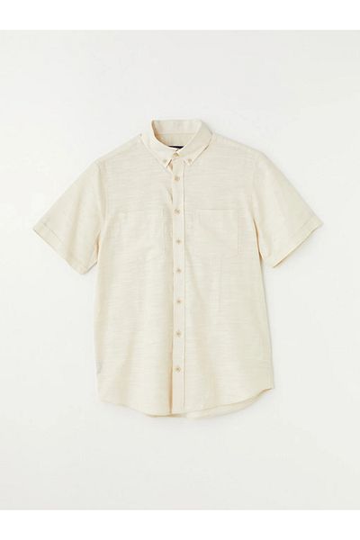 LC Waikiki Lcwaikiki Classic Regular Fit Short Sleeve Linen Blend Men's Shirt