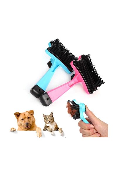 ÖzSima Automatic Cleaning Comb with Keys Pet Cat Dog Hair Collection Comb
