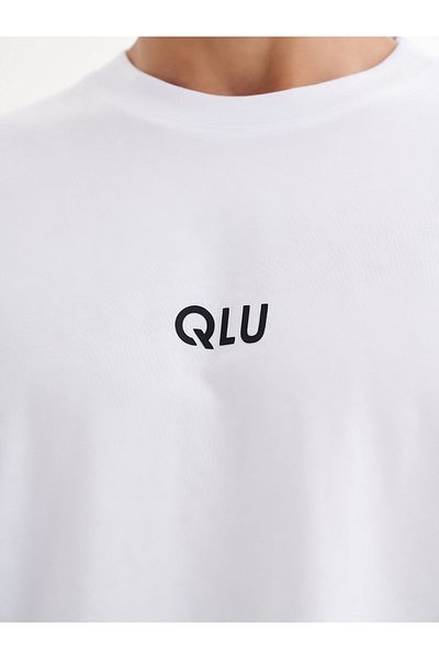 qlu Μπλουζάκι Infinity Unisex Λευκό Oversize