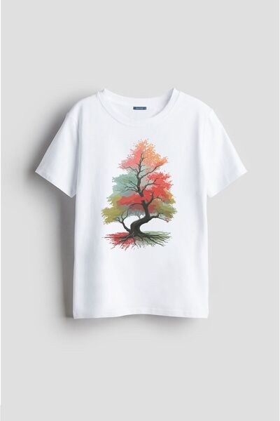 Darkia تي شيرت للأطفال للجنسين مطبوع عليه كوكب الفضاء والبطيخ ورائد الفضاء