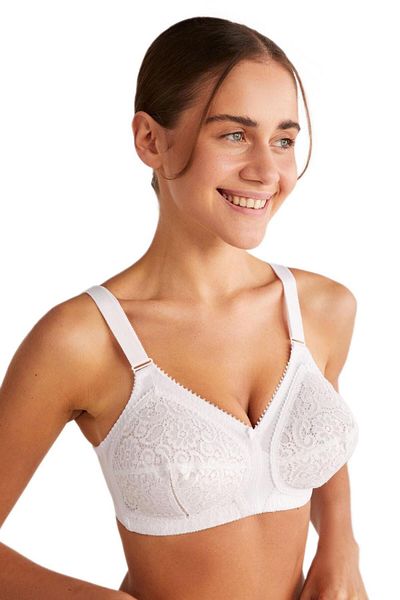 Kom Romantic Lace White Gathering Bra
