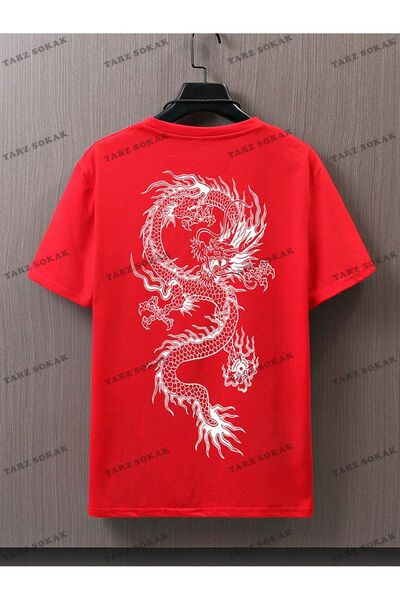 Advantage Men's Short Sleeve T-Shirt with Dragon Pattern