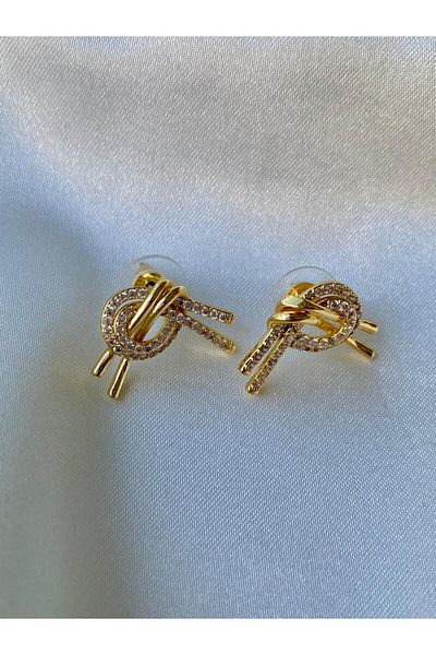 H&S AKSESUAR Steel Model Knot - Design Earrings