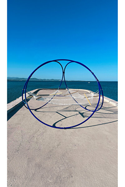 NATURALUXE Üç Kişilik Özel Yapım Hamak Bahçe Özel Mekan Metal Daire Hamak