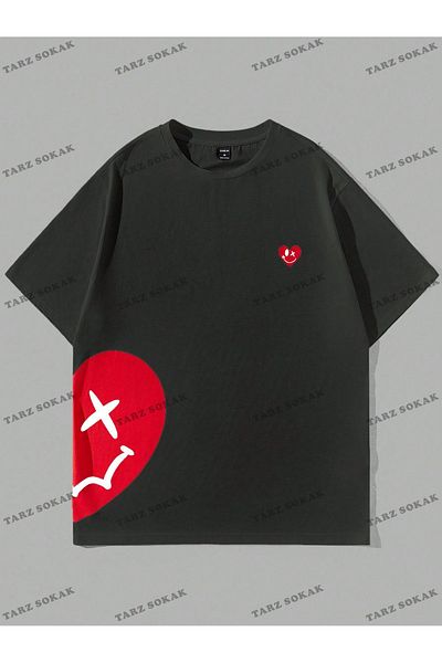 Advantage Ανδρικό πλεκτό μπλουζάκι casual - KOD Advantage Trend Hypemode, μοτίβο καρδιάς