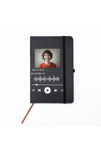 Çılgıntrend Kişiye Özel Spotify Barkod Tasarımlı Defter