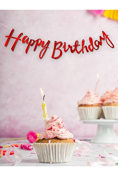 DÜVENCİ TİCARET Κόκκινο Πανό Καλλιγραφίας  "Χρόνια Πολλά "