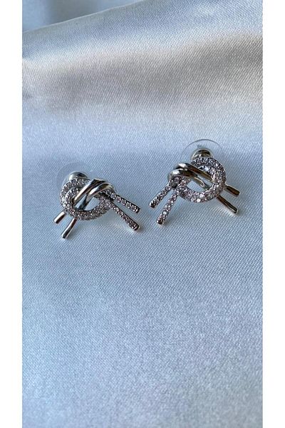 H&S AKSESUAR Steel Model Knot - Design Earrings